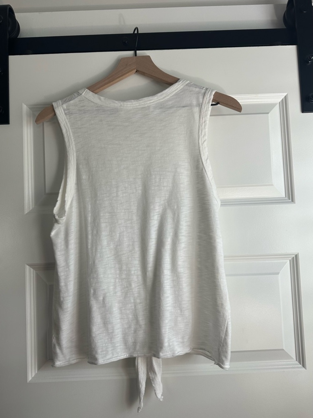 The Impeccable Pig White Tie-Front Tank - Picture 3 of 15